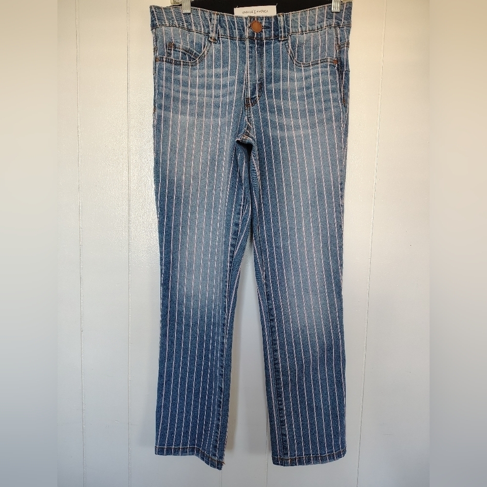 Vintage Va America Blue Striped Jeans for Women's Size 4/27